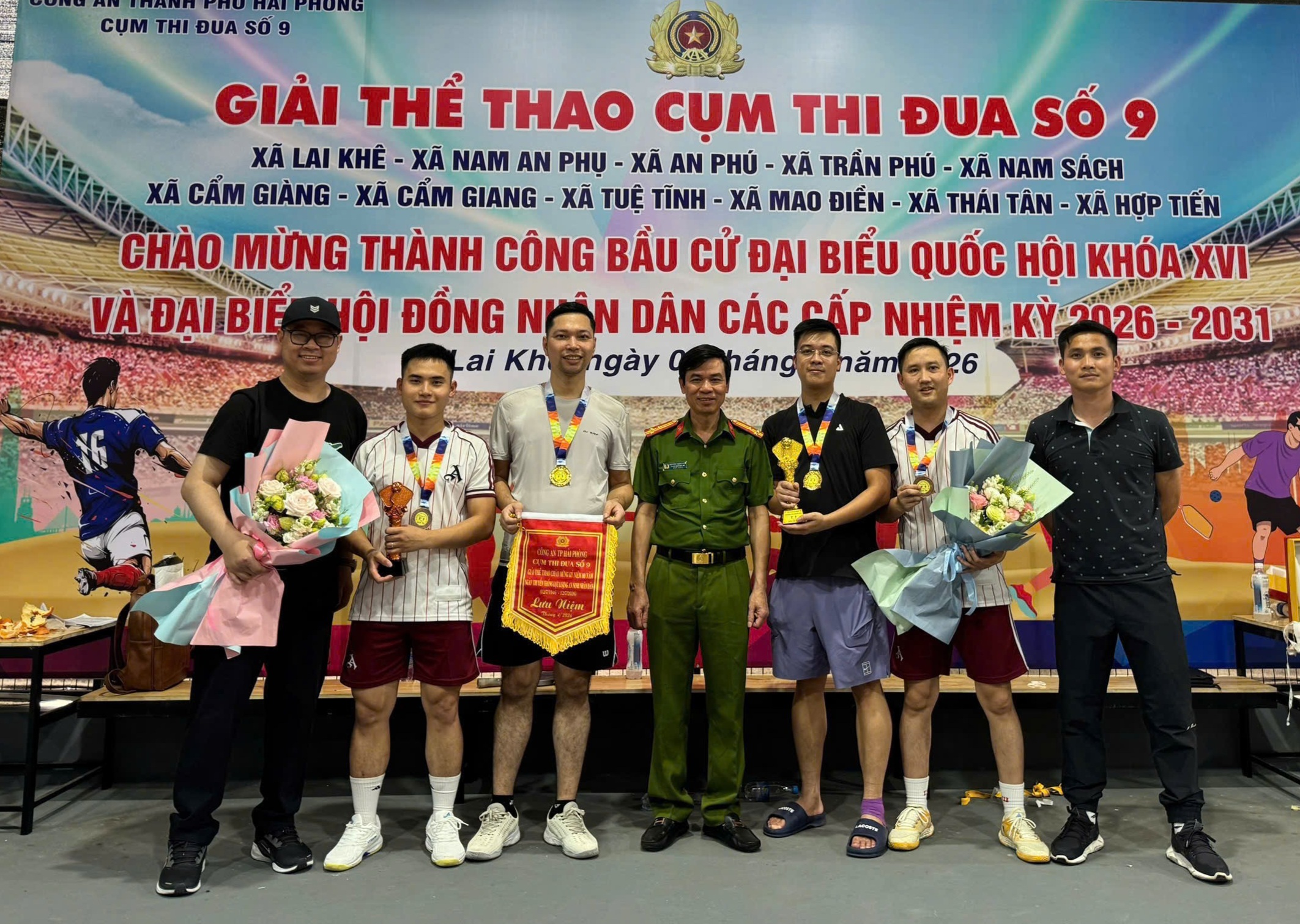 Công an xã Mao Điền đạt nhiều thành tích nổi bật tại Giải thể thao Cụm thi đua số 9 - CATP Hải Phòng